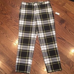 GAP🌻NWT🌻Slim City Plaid Crop Pants